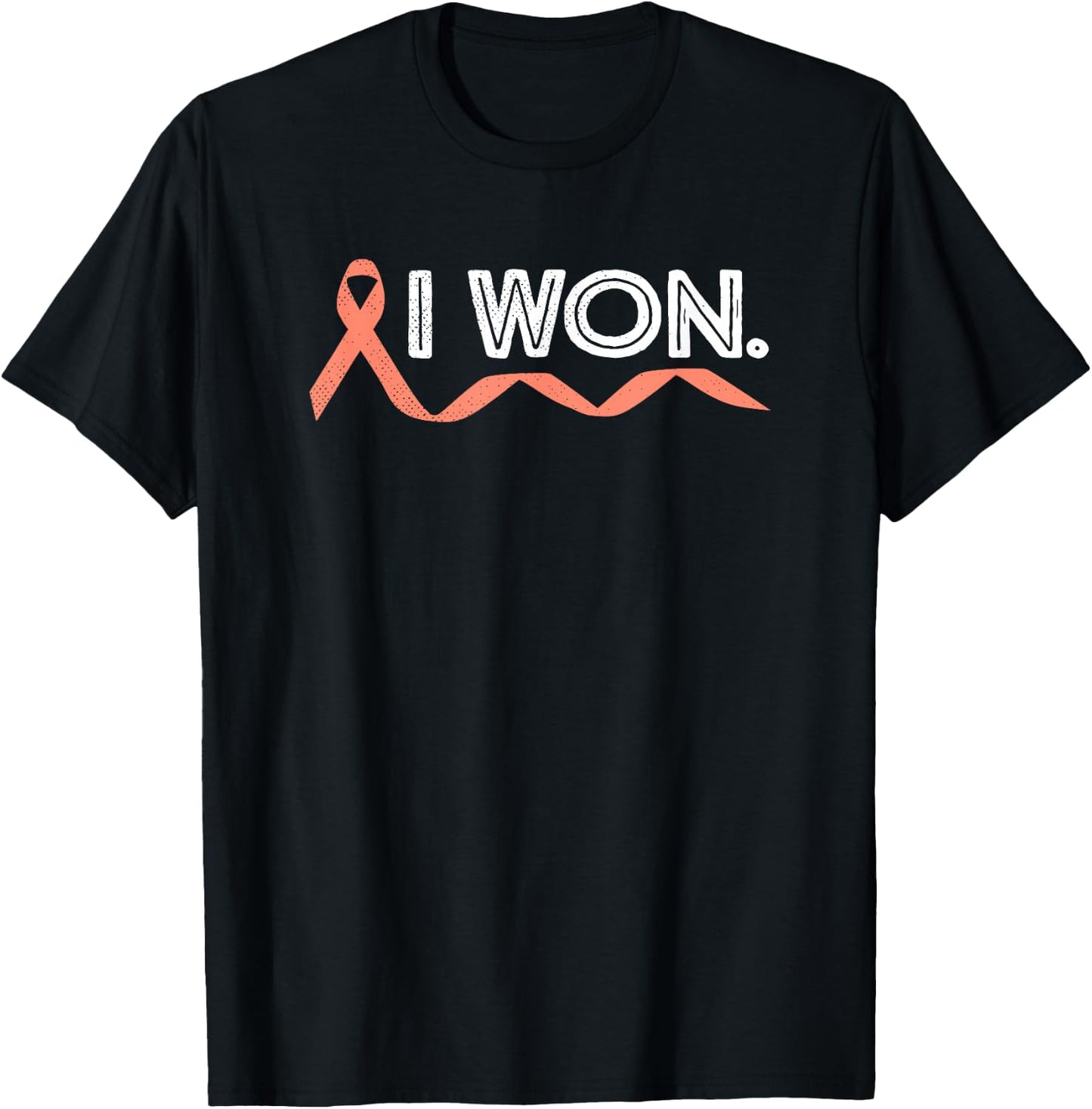 Uterine Cancer I Won Endometrial Cancer Awareness Warrior T-Shirt - T-Shirt | Black