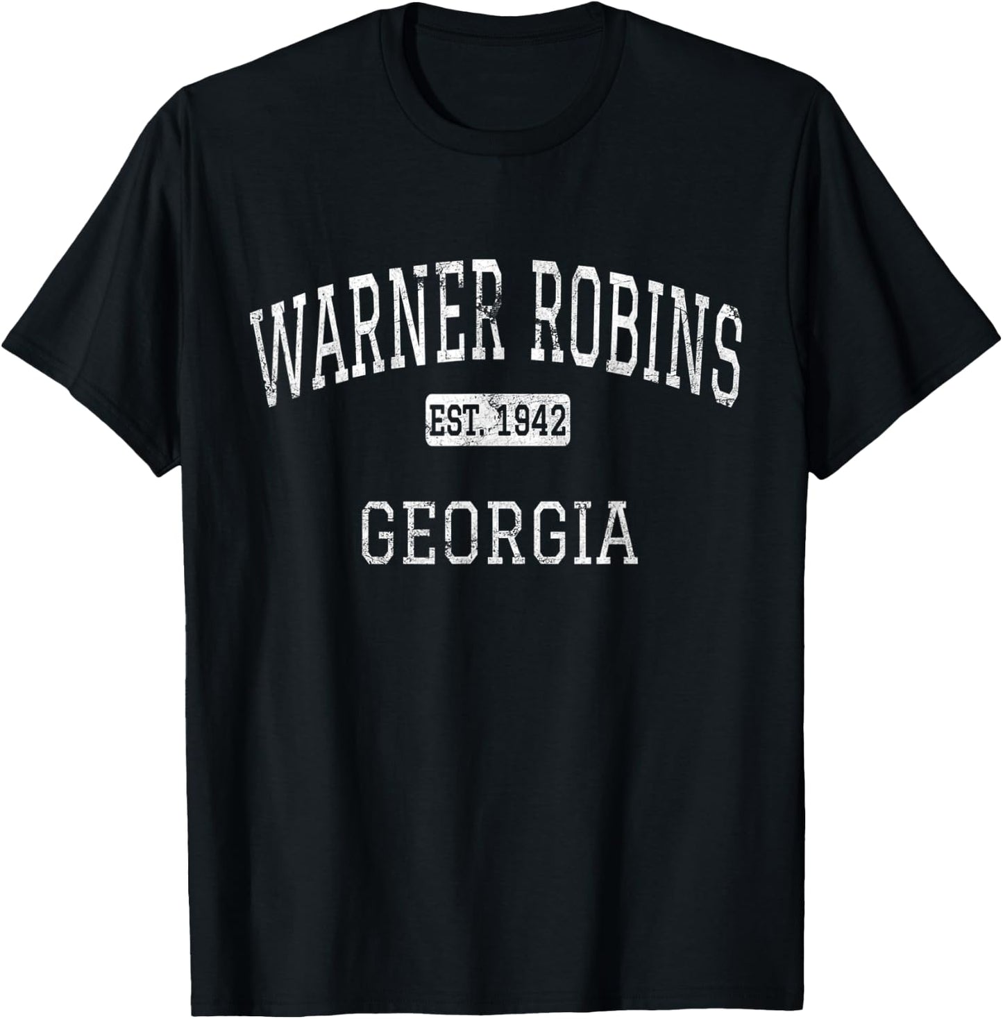 Warner Robins Georgia GA Vintage T-Shirt - T-Shirt | Black