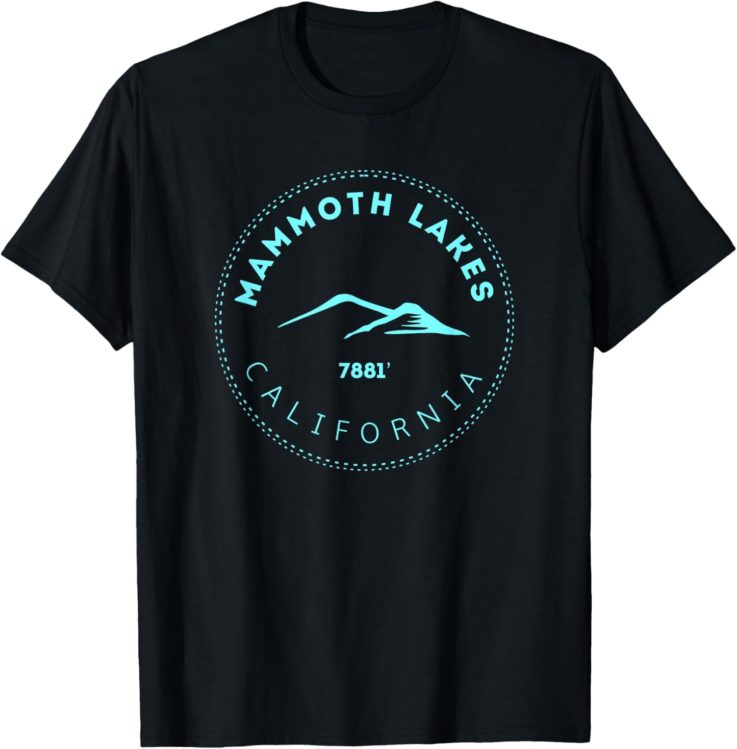 Mammoth Lakes California Mountain Town - Elevated CA Skiing T-Shirt - T-Shirt | Black