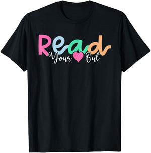 Read Your Heart Out Reading Librarian Book Across America T-Shirt - T-Shirt | Black