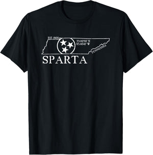 Sparta TN Tennessee Tri Star Cute Southern T-Shirt - T-Shirt | Black