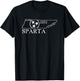 Sparta TN Tennessee Tri Star Cute Southern T-Shirt - T-Shirt | Black
