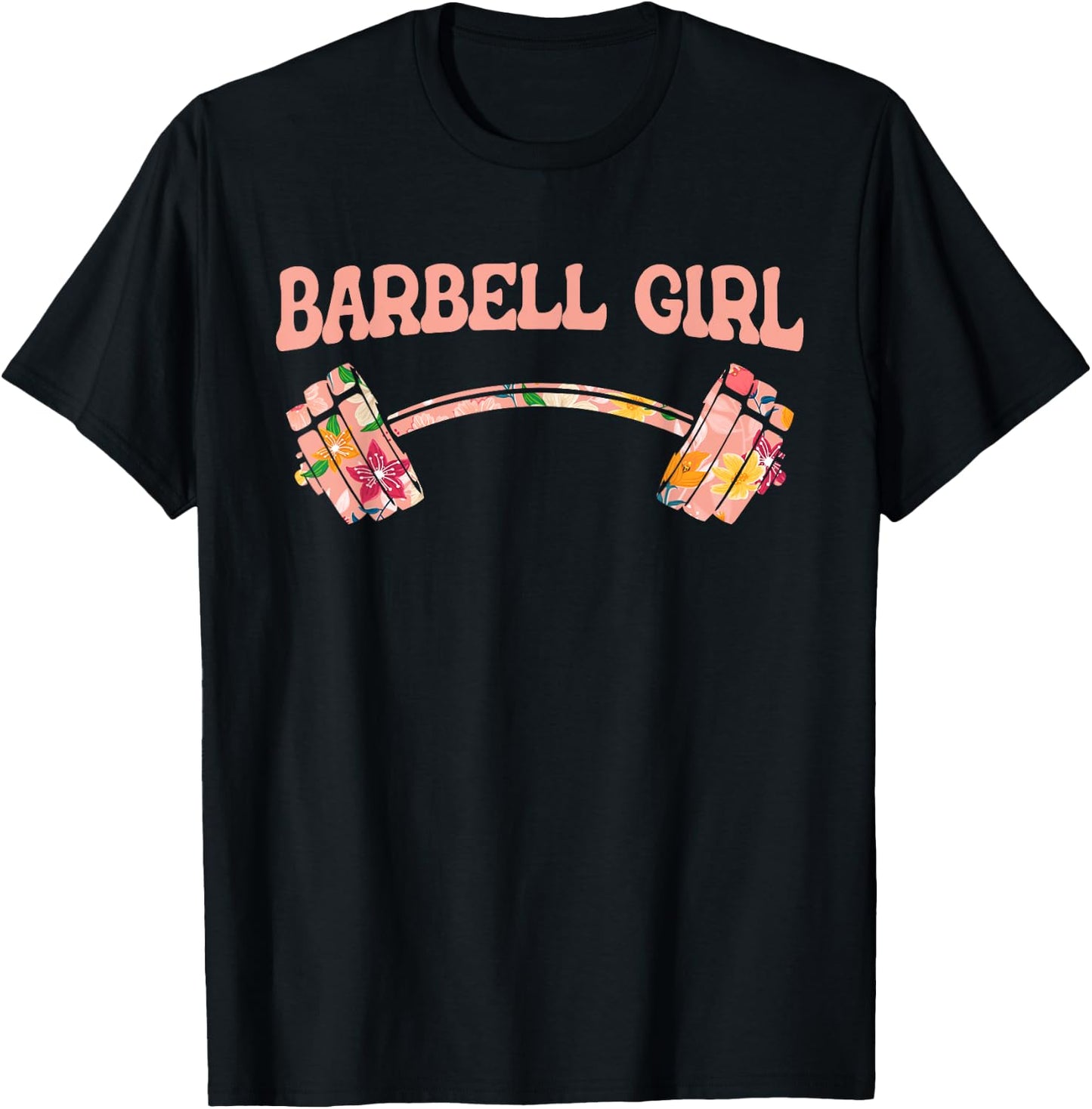 Barbell Girl - Barbell Gear Training Fitness Gym Barbell T-Shirt - T-Shirt | Black