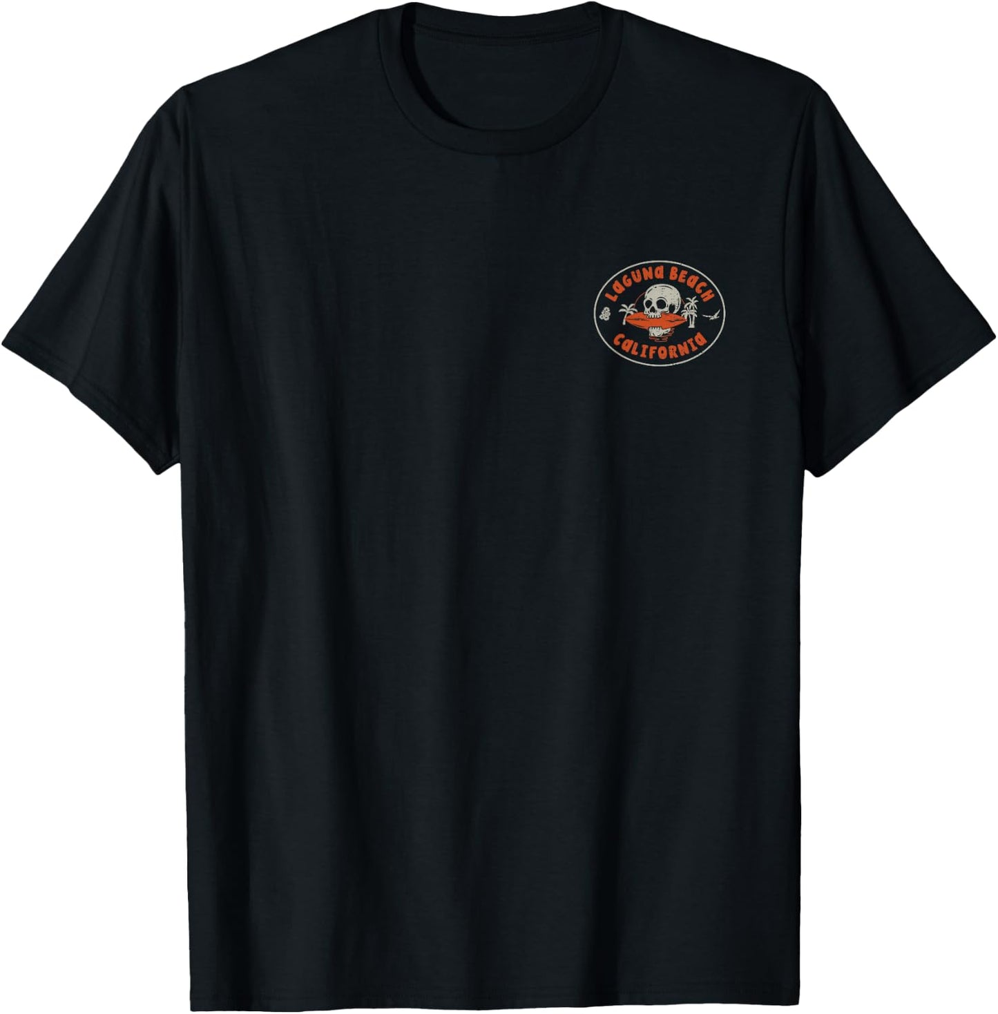 Vintage Surfing Apparel & Gifts Men's Retro Surfer Beach Front & Back , Black, 3X-Large T-Shirt - T-Shirt | Black