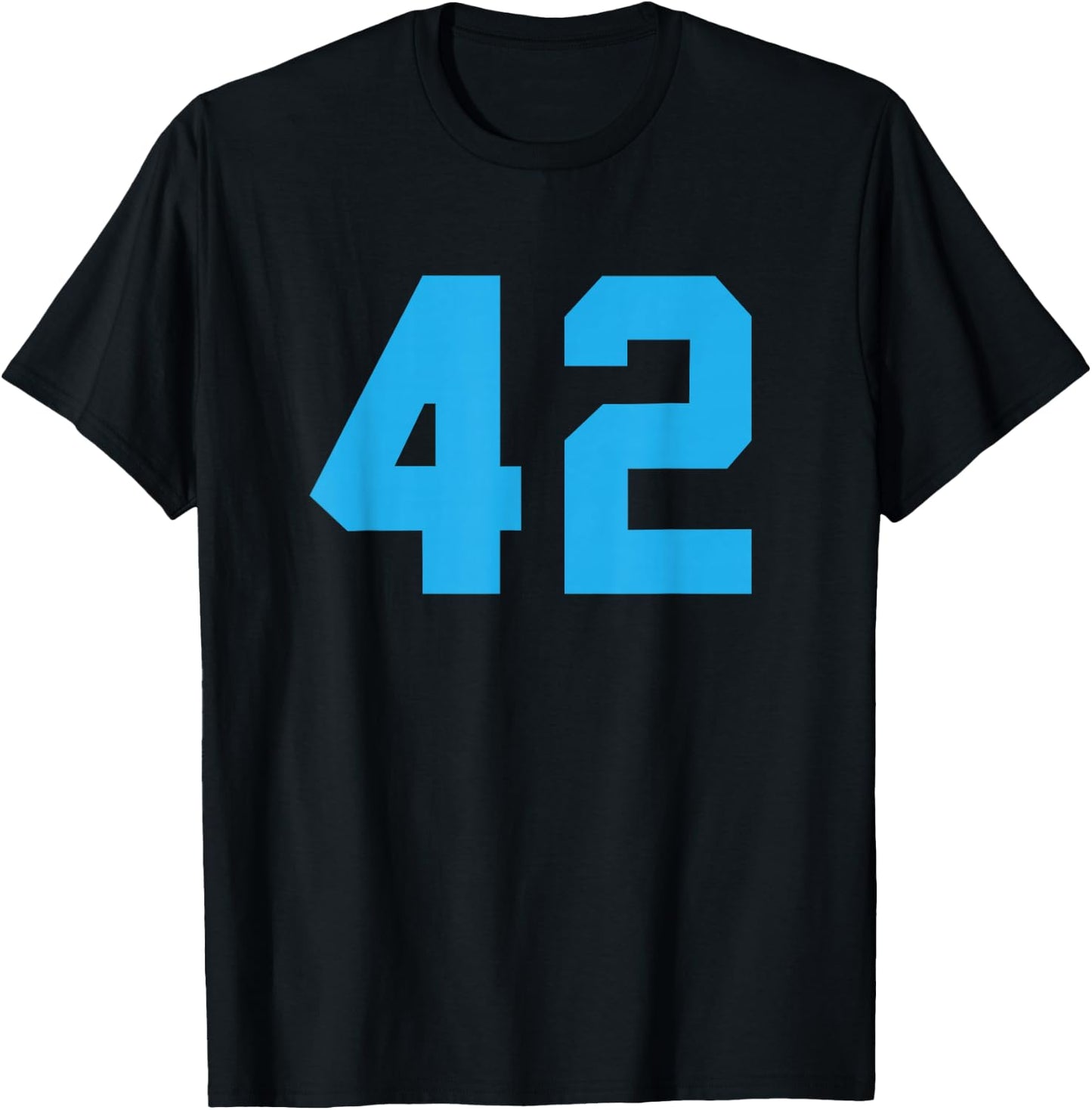 Blue Sports Team Number #42 T-Shirt - T-Shirt | Black