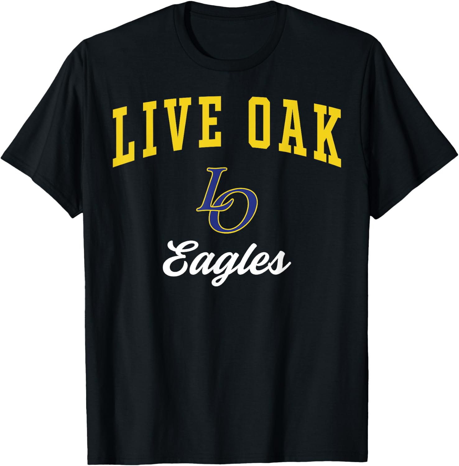 Live Oak High School Eagles C3 T-Shirt - T-Shirt | Black
