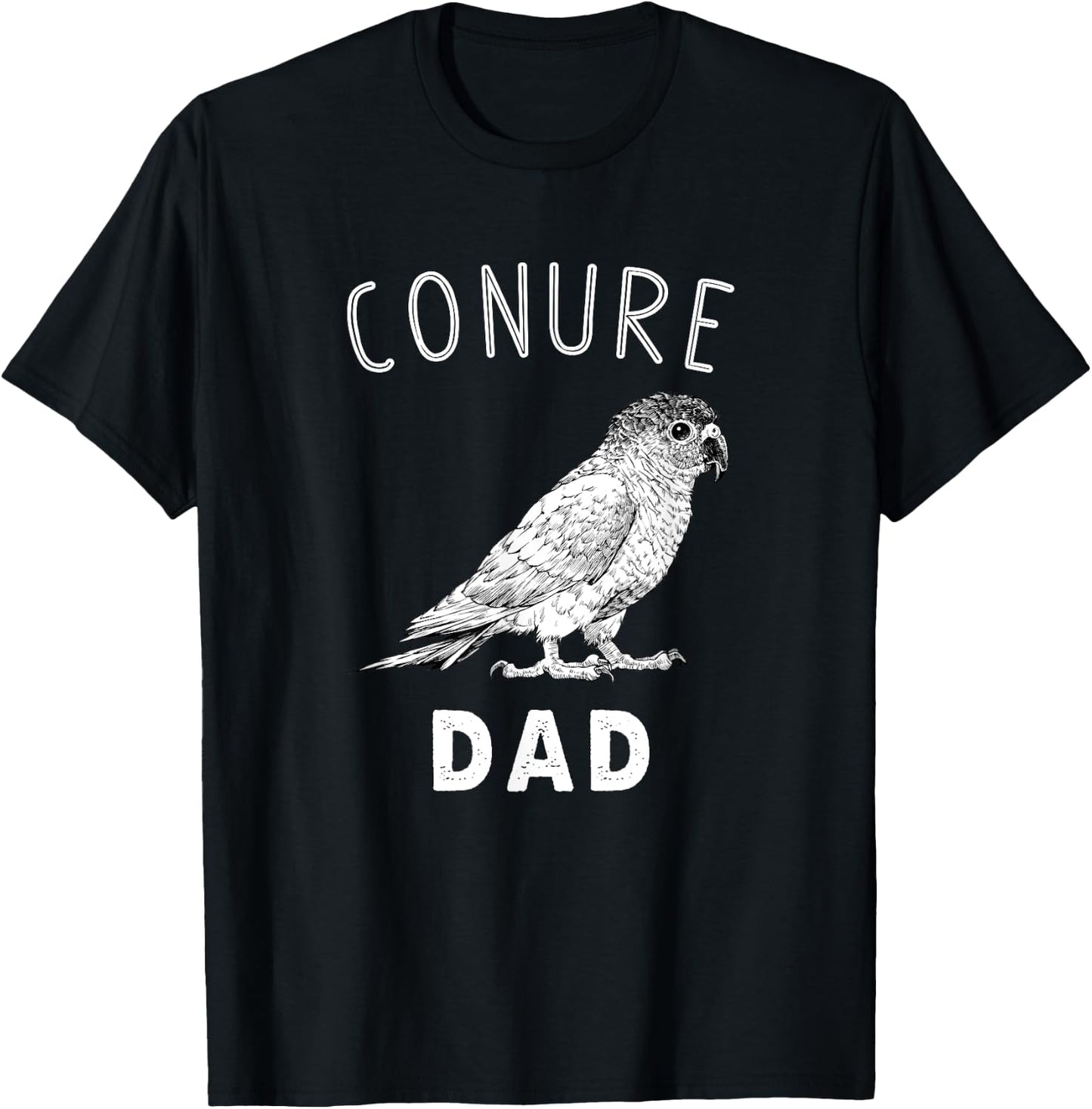 Conure Dad Green Cheek Conure Parrot Bird Papa T-Shirt - T-Shirt | Black