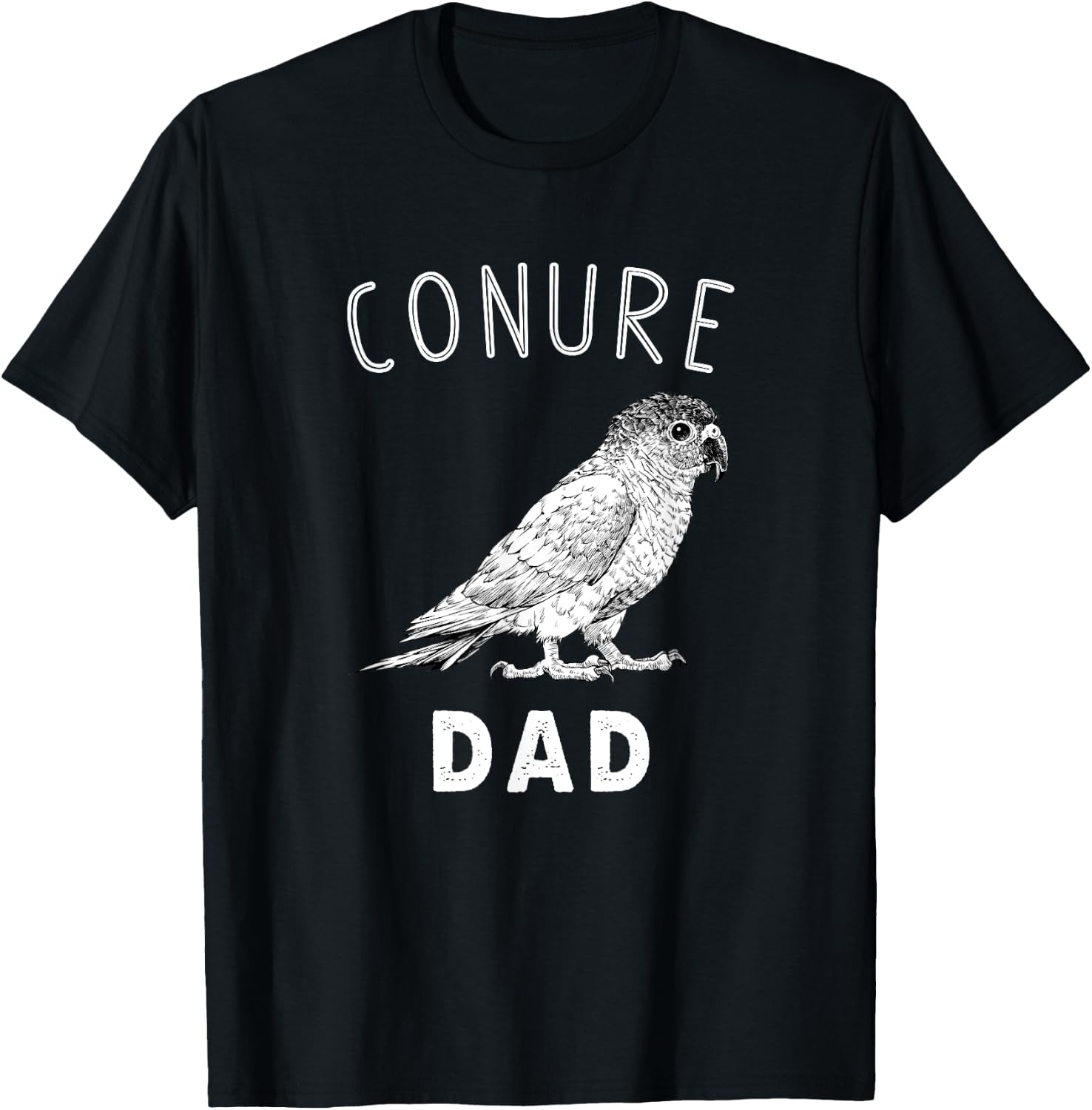 Conure Dad Green Cheek Conure Parrot Bird Papa T-Shirt - T-Shirt | Black