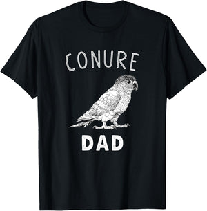 Conure Dad Green Cheek Conure Parrot Bird Papa T-Shirt - T-Shirt | Black