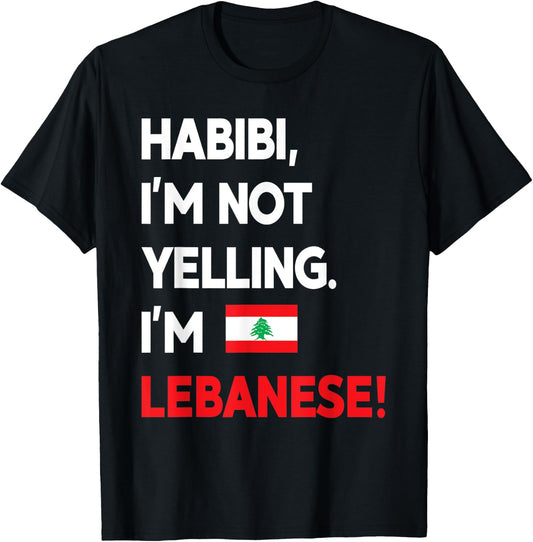 Habibi I'm Lebanese! - Funny Shirt T-Shirt - T-Shirt | Black