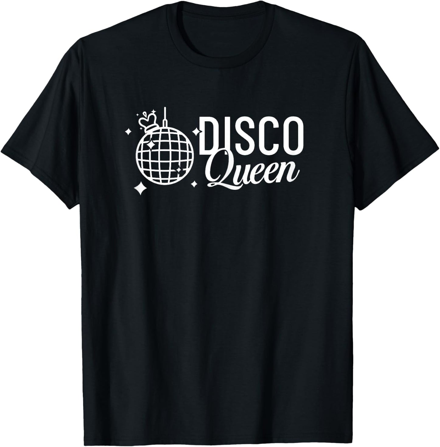 Disco Queen Music Light Ball Party Night Dancing Club T-Shirt - T-Shirt | Black