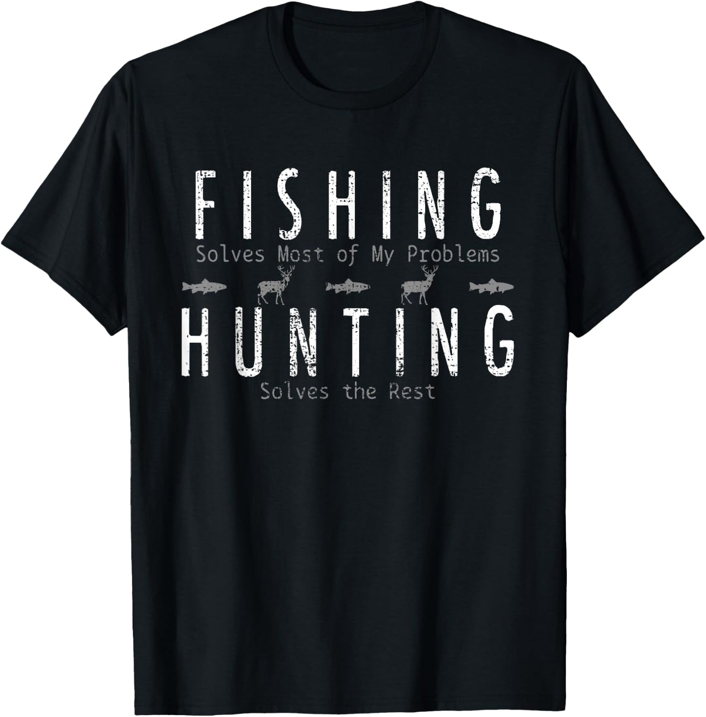 Fishing Hunting Gift Hunt T-Shirt - T-Shirt | Black