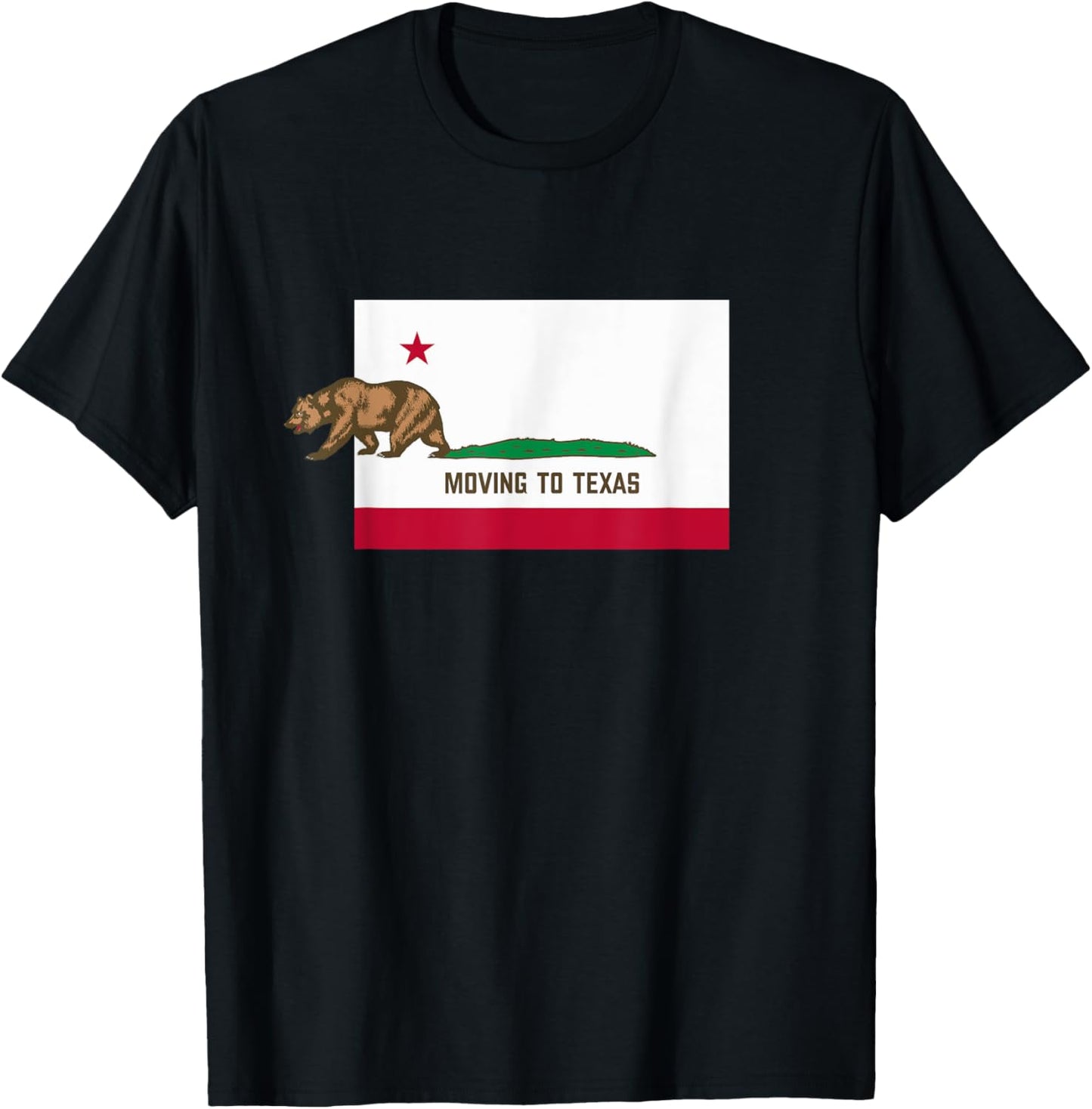 Moving To Texas - Leaving California Funny Designed T-Shirt - T-Shirt | Black