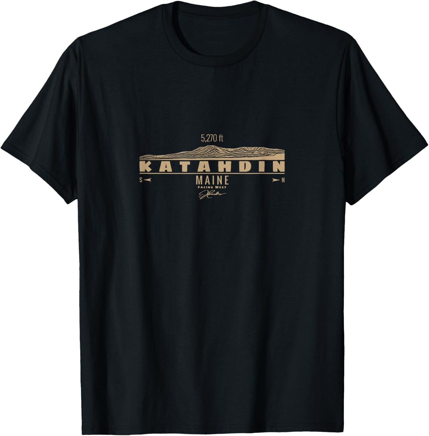 JCombs: Katahdin, Maine T-Shirt - T-Shirt | Black