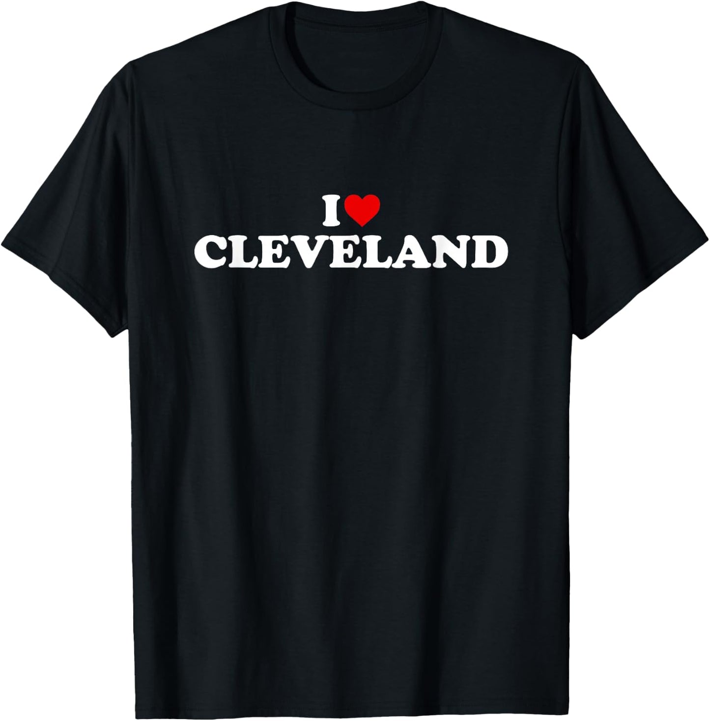 I Love Cleveland - Heart T-Shirt - T-Shirt | Black