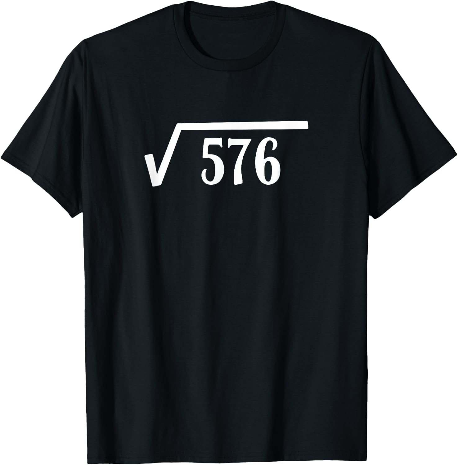 Square Root 24 Year Old Gift Funny Teacher 24th Birthday T-Shirt - T-Shirt | Black