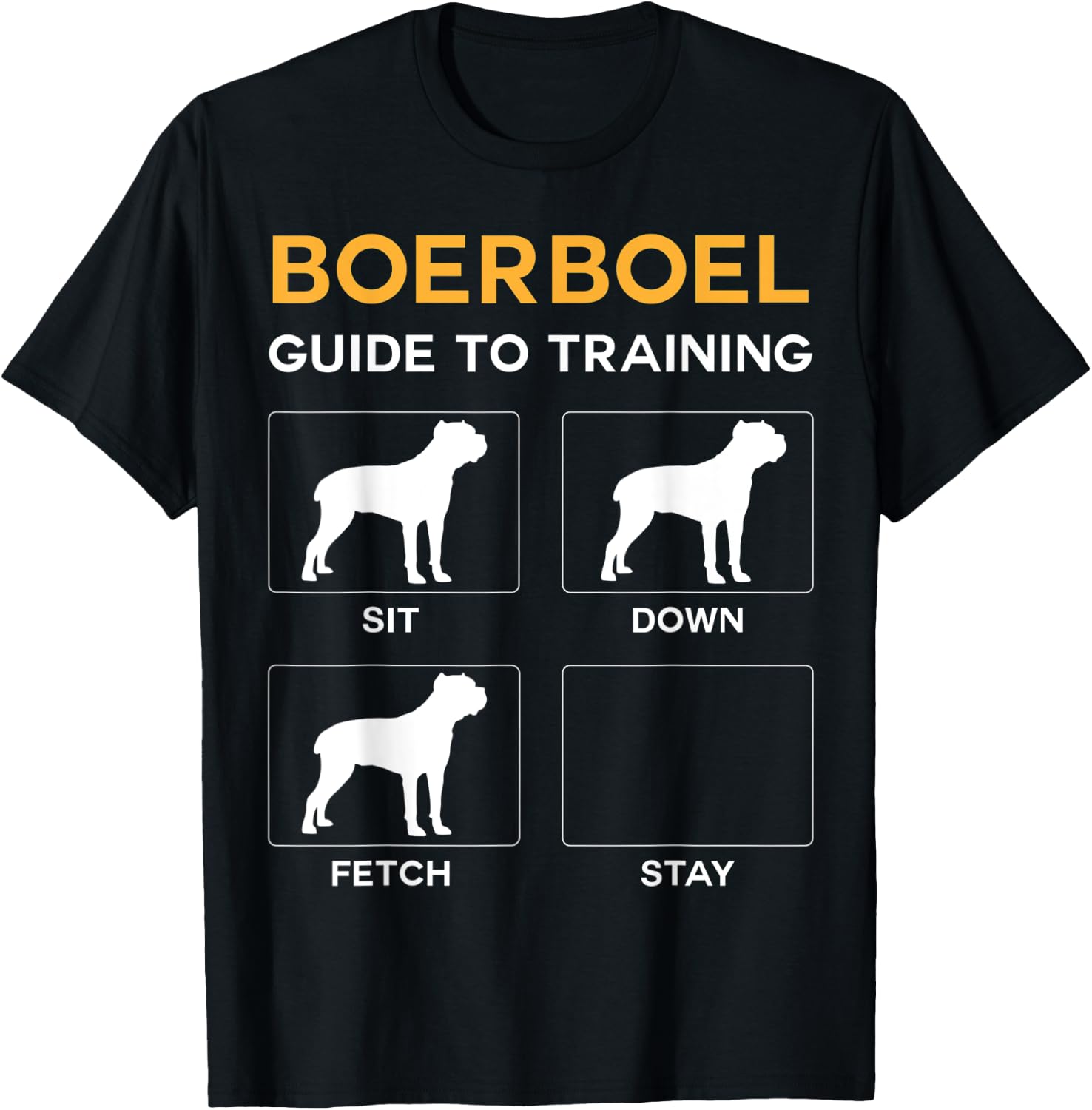 Boerboel Guide To Training Dog Obedience Dog Commands T-Shirt - T-Shirt | Black