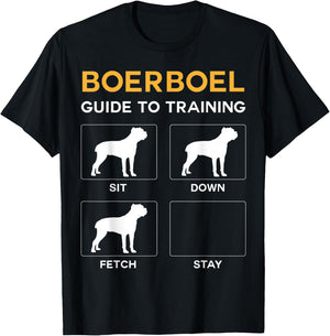 Boerboel Guide To Training Dog Obedience Dog Commands T-Shirt - T-Shirt | Black