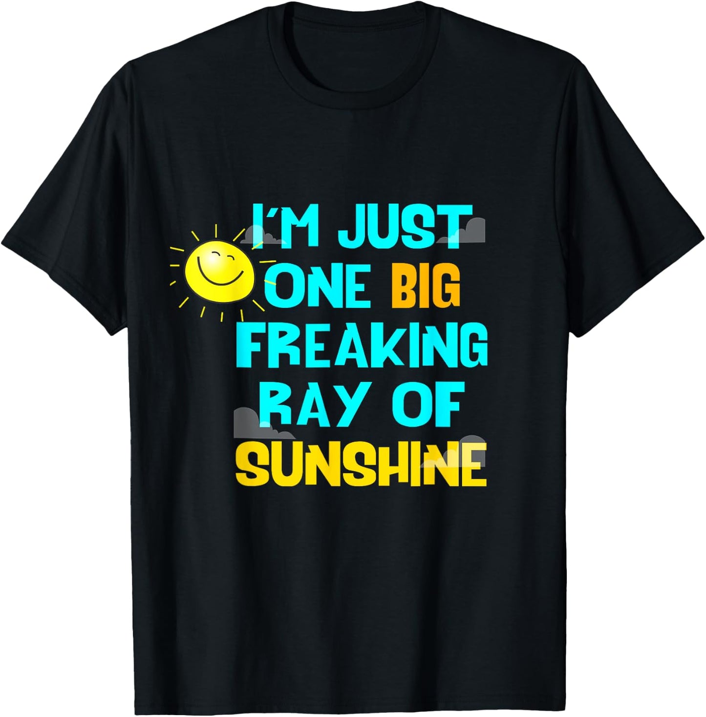 I'm One Big Freaking Ray Of Sunshine T-Shirt - T-Shirt | Black