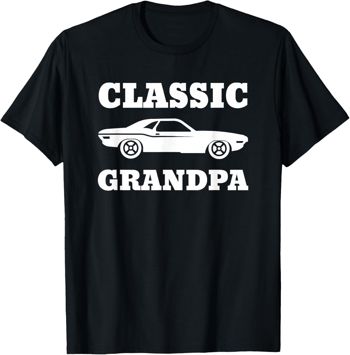 Funny Grandpa Classic Car T-Shirt - T-Shirt | Black