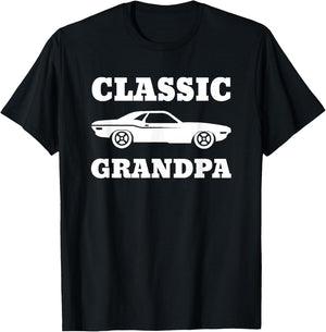Funny Grandpa Classic Car T-Shirt - T-Shirt | Black