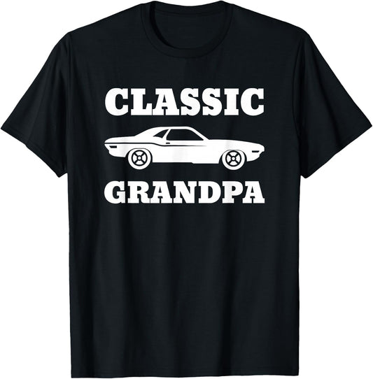 Funny Grandpa Classic Car T-Shirt - T-Shirt | Black