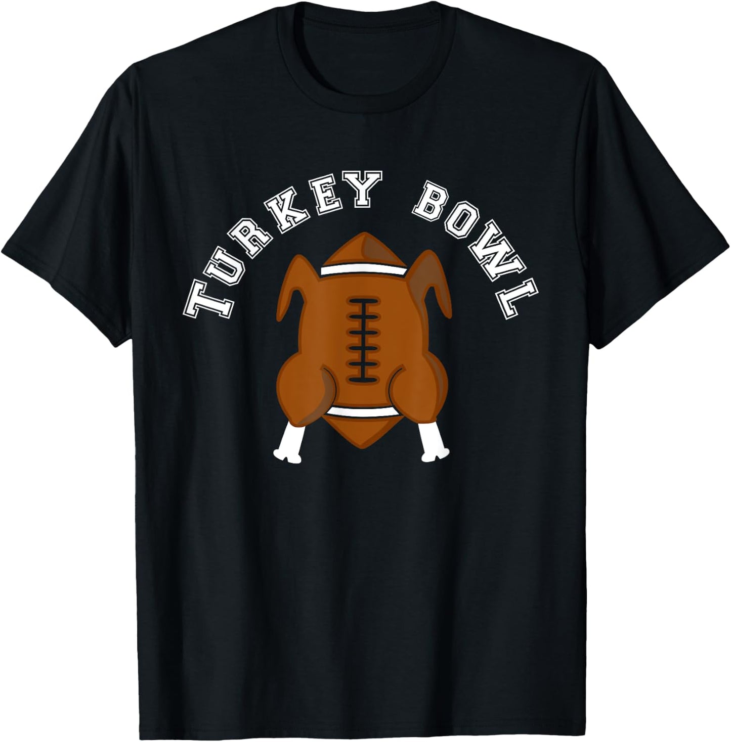 Turkey Bowl - Thanksgiving Football T-Shirt - T-Shirt | Black