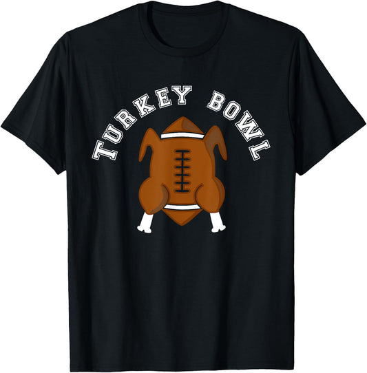 Turkey Bowl - Thanksgiving Football T-Shirt - T-Shirt | Black