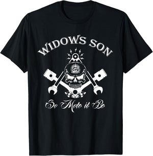 Widows Son Masonic T-Shirt - T-Shirt | Black