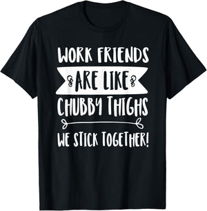 Work Friends Stick Together - Cute Work Besties T-Shirt - T-Shirt | Black
