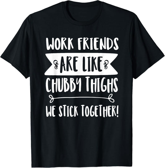 Work Friends Stick Together - Cute Work Besties T-Shirt - T-Shirt | Black