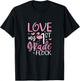First Grade Teacher Flamingo Love My 1st Grade Flock T-Shirt - T-Shirt | Black