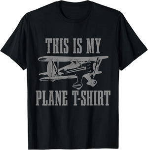 Airplane Pilot RC Model Funny This Is My Plane T-Shirt - T-Shirt | Black