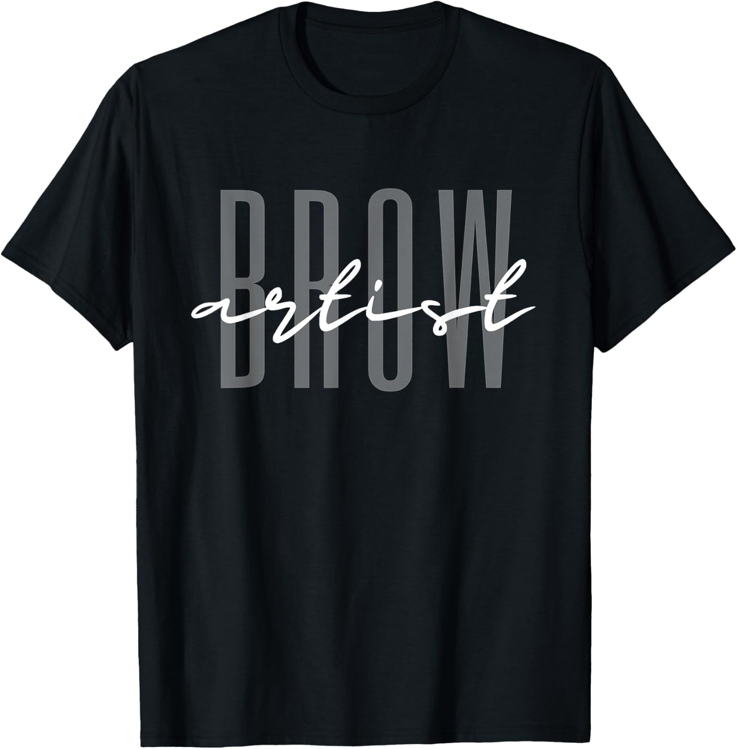 Brow Artist Brow Therapist Brow Boss Eyebrow Lash Stylist T-Shirt - T-Shirt | Black