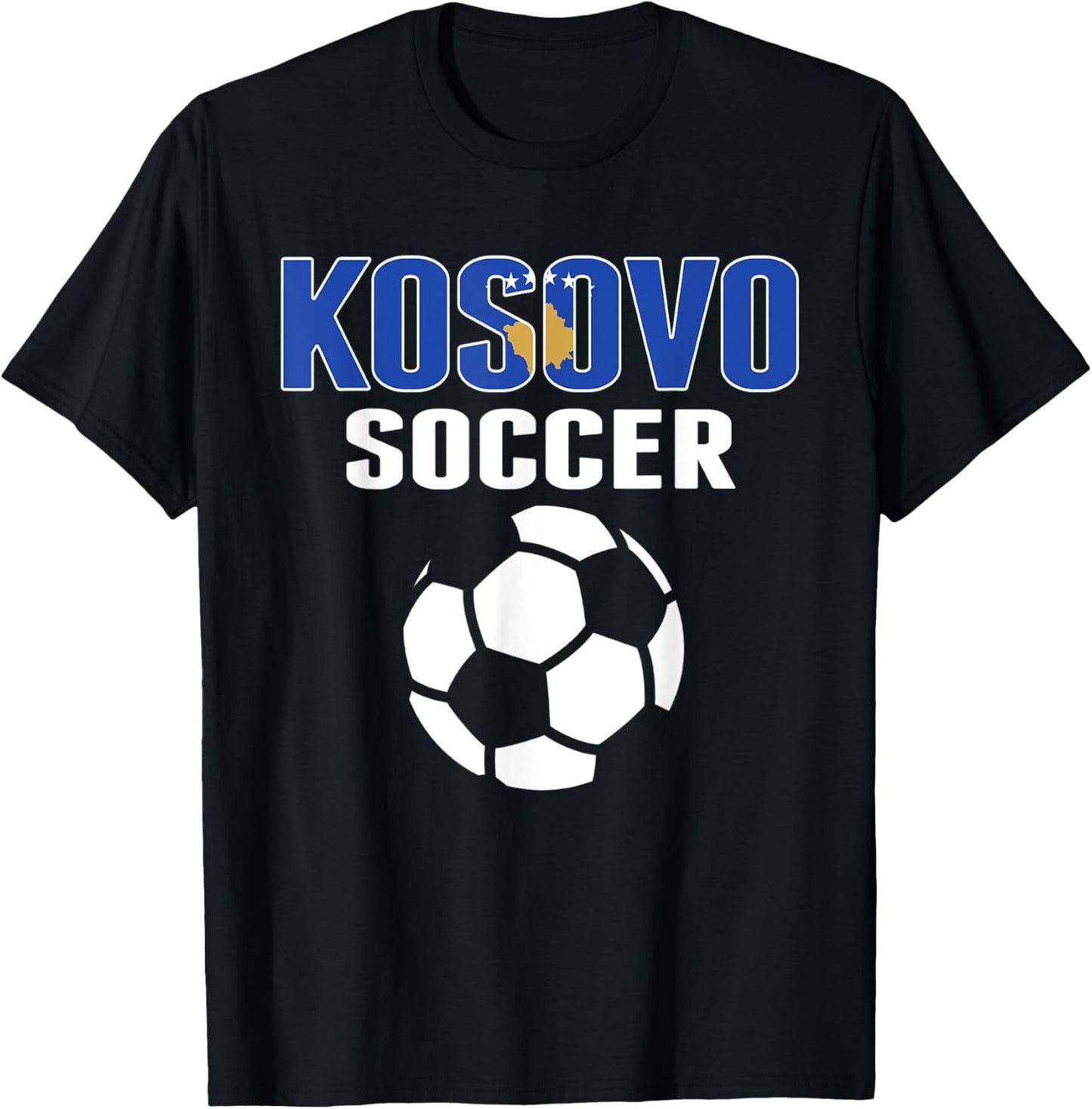 Proud Kosovo Soccer Fans Jersey - Support Kosovan Football T-Shirt - T-Shirt | Black