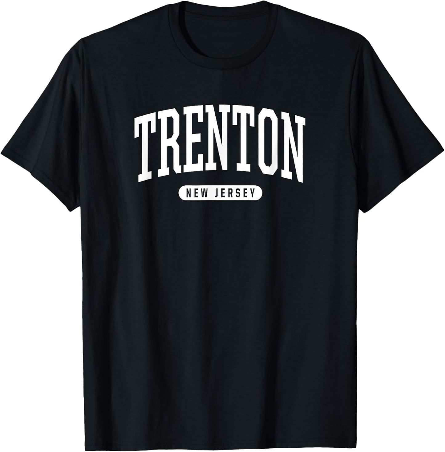 Trenton New Jersey Vacation College Style NJ USA T-Shirt - T-Shirt | Black