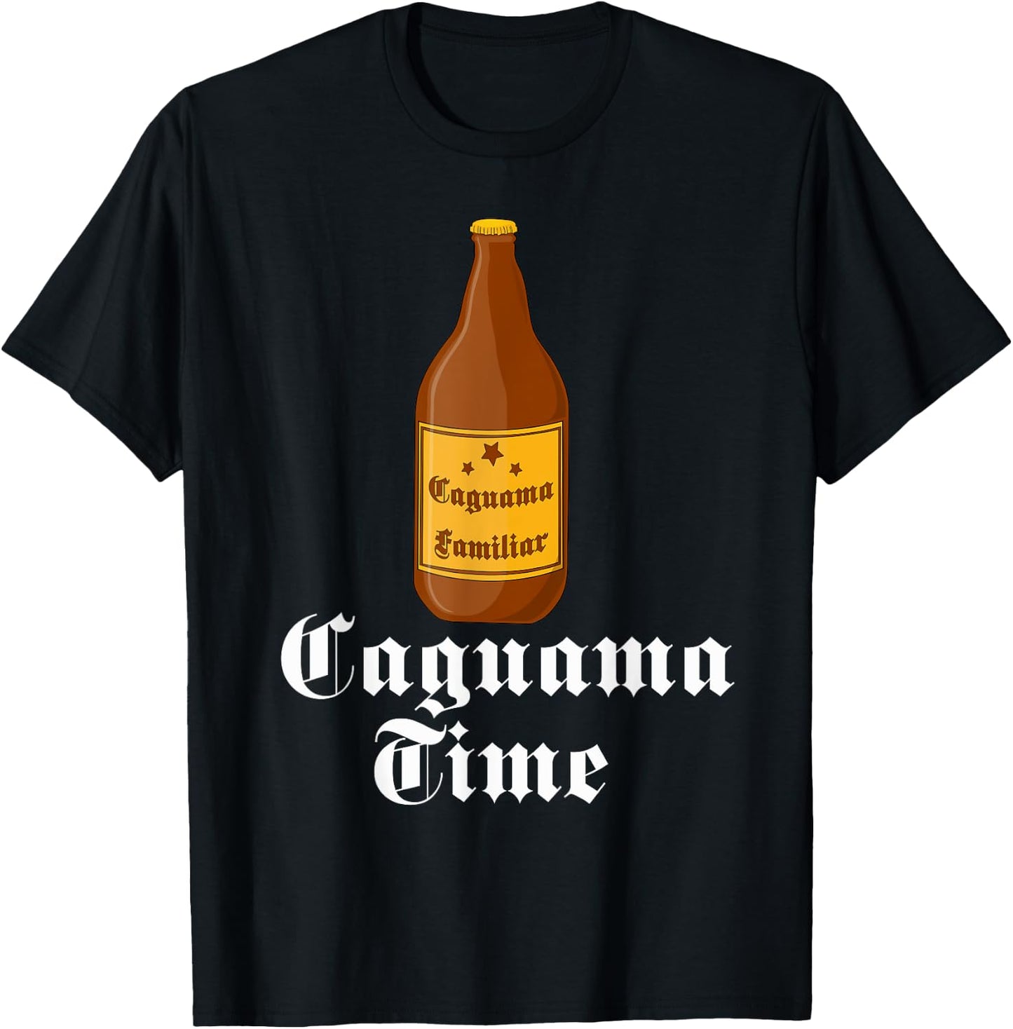 Caguama Time Shirt Cerveza Caguama Espanol Camisa Beer Shirt T-Shirt - T-Shirt | Black