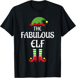 Fabulous Elf Family Matching Group Christmas T-Shirt - T-Shirt | Black