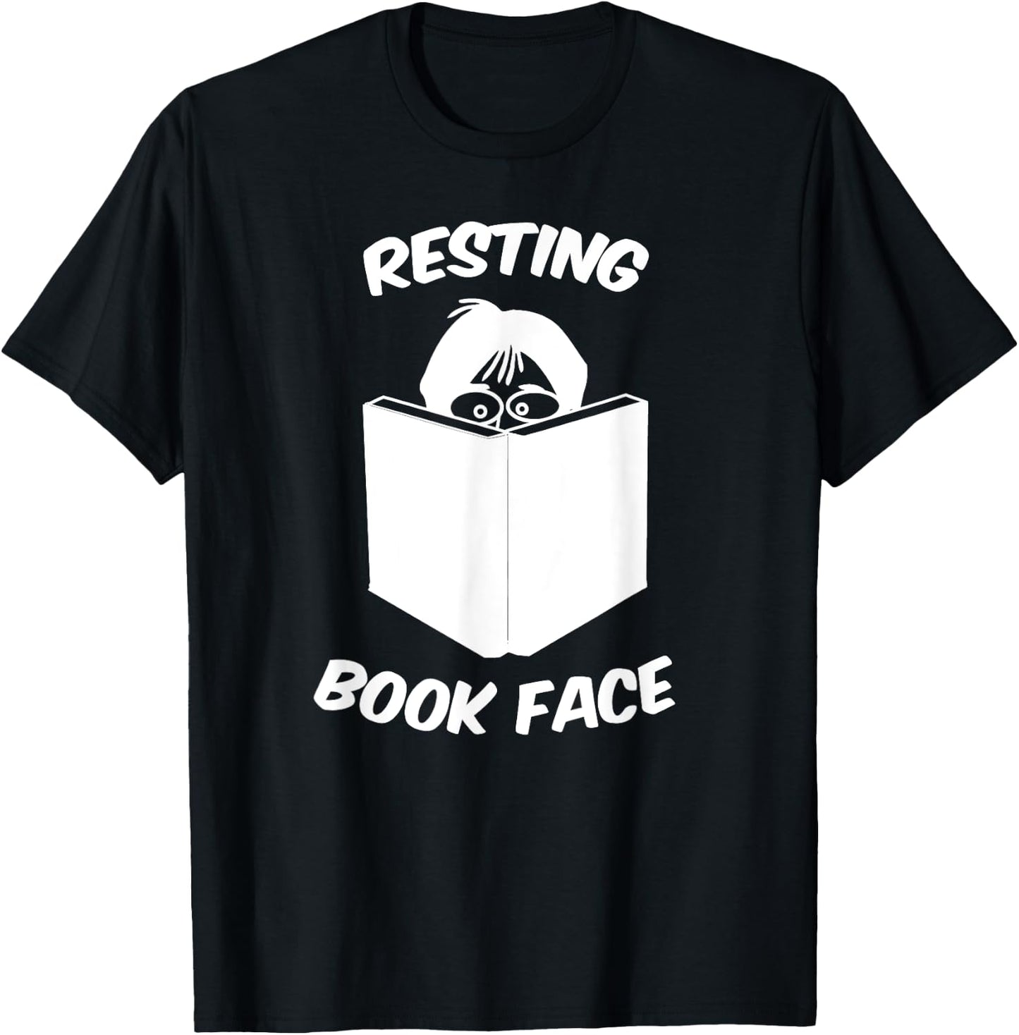 Resting Book Face Book Reader T-Shirt - T-Shirt | Black