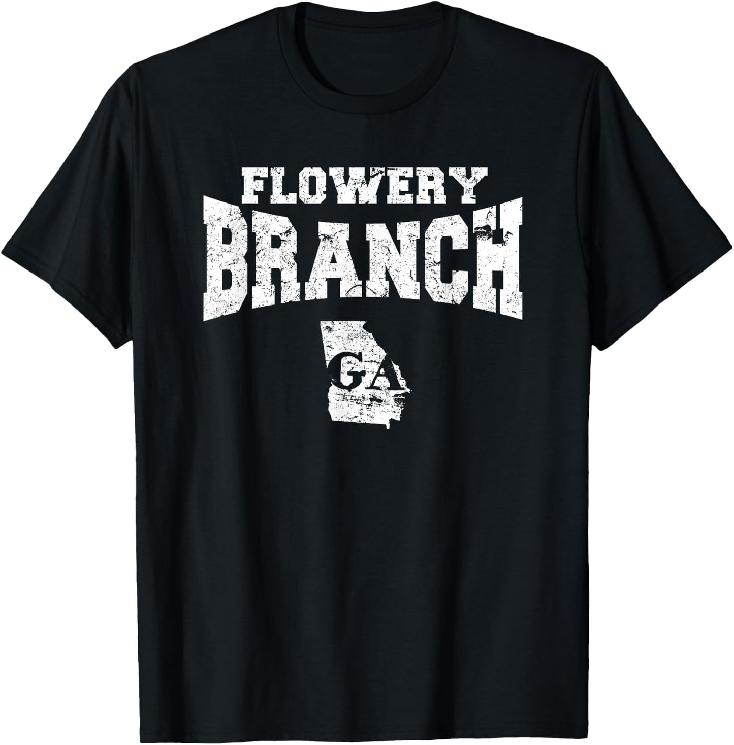 Flowery Branch, GA Vintage Shirt T-Shirt - T-Shirt | Black