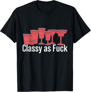 Red Solo Cup - Classy as Fuck - Plastic Cup T-Shirt - T-Shirt | Black