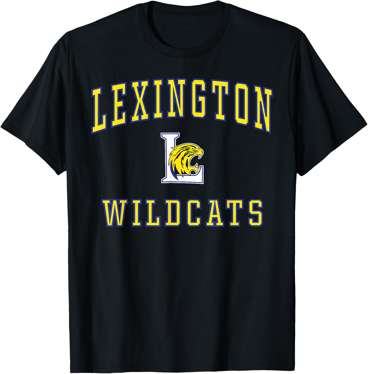 Lexington High School Wildcats C1 T-Shirt - T-Shirt | Black