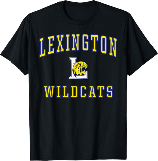 Lexington High School Wildcats C1 T-Shirt - T-Shirt | Black