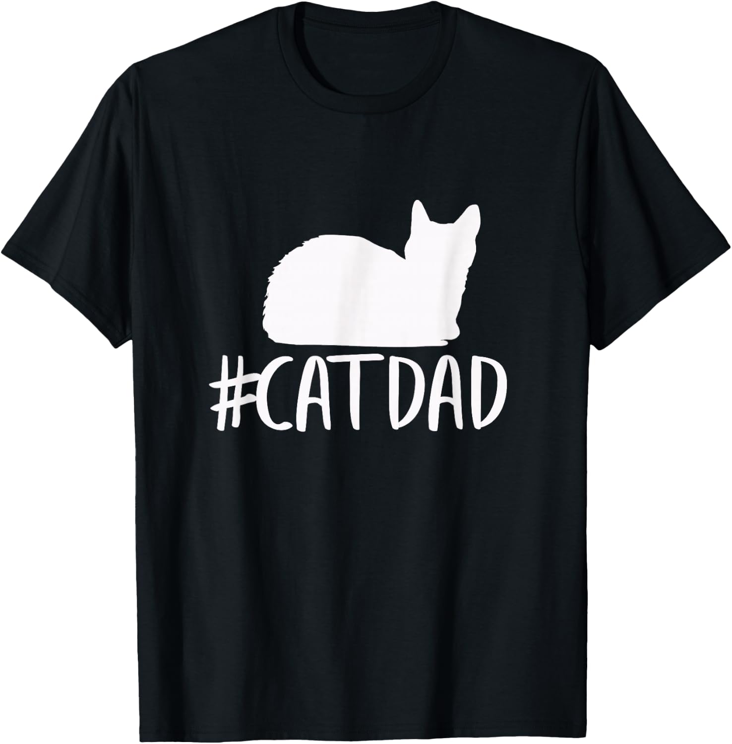#CatDad Shirt - Funny Hashtag Cat Dad Shirt T-Shirt - T-Shirt | Black