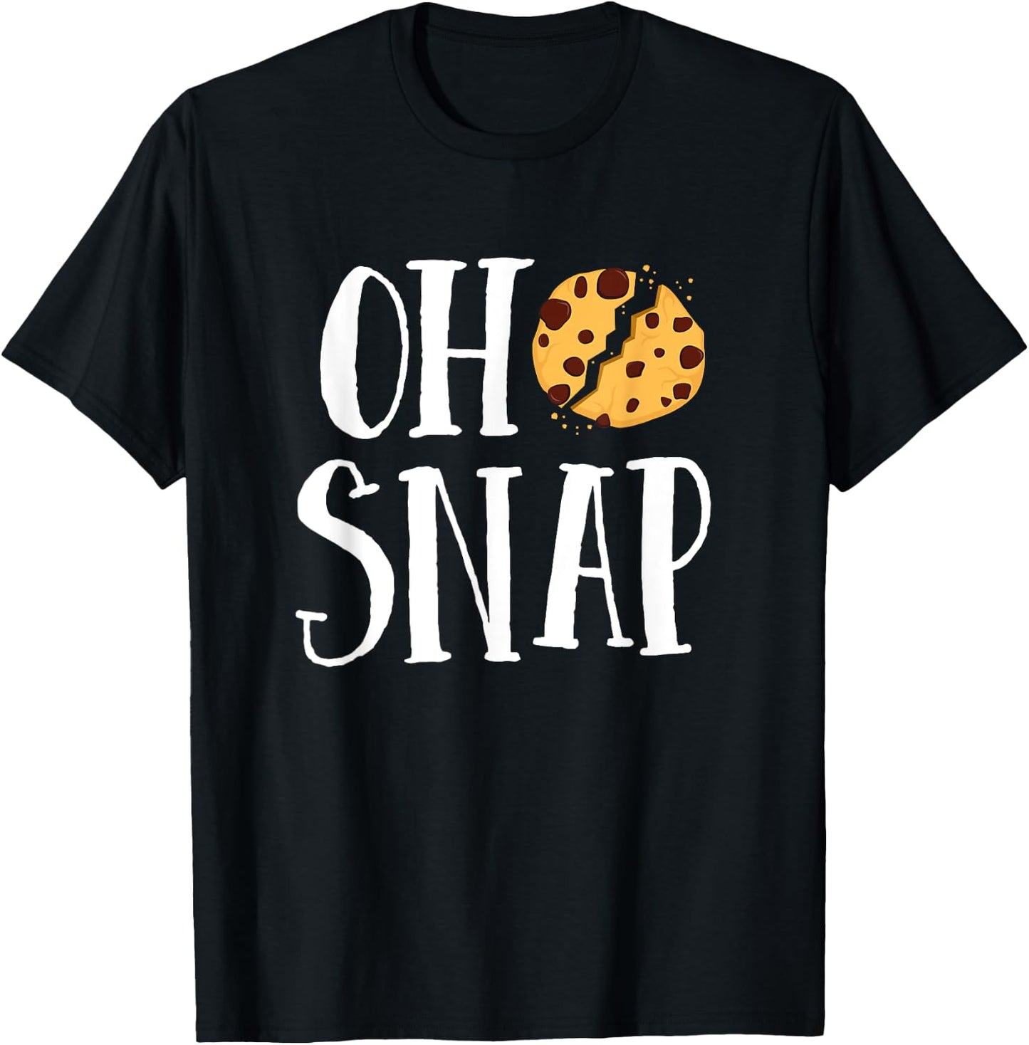 Oh Snap Funny Chocolate Chip Cookie Foodie Gift Kids Girls T-Shirt - T-Shirt | Black