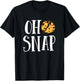 Oh Snap Funny Chocolate Chip Cookie Foodie Gift Kids Girls T-Shirt - T-Shirt | Black