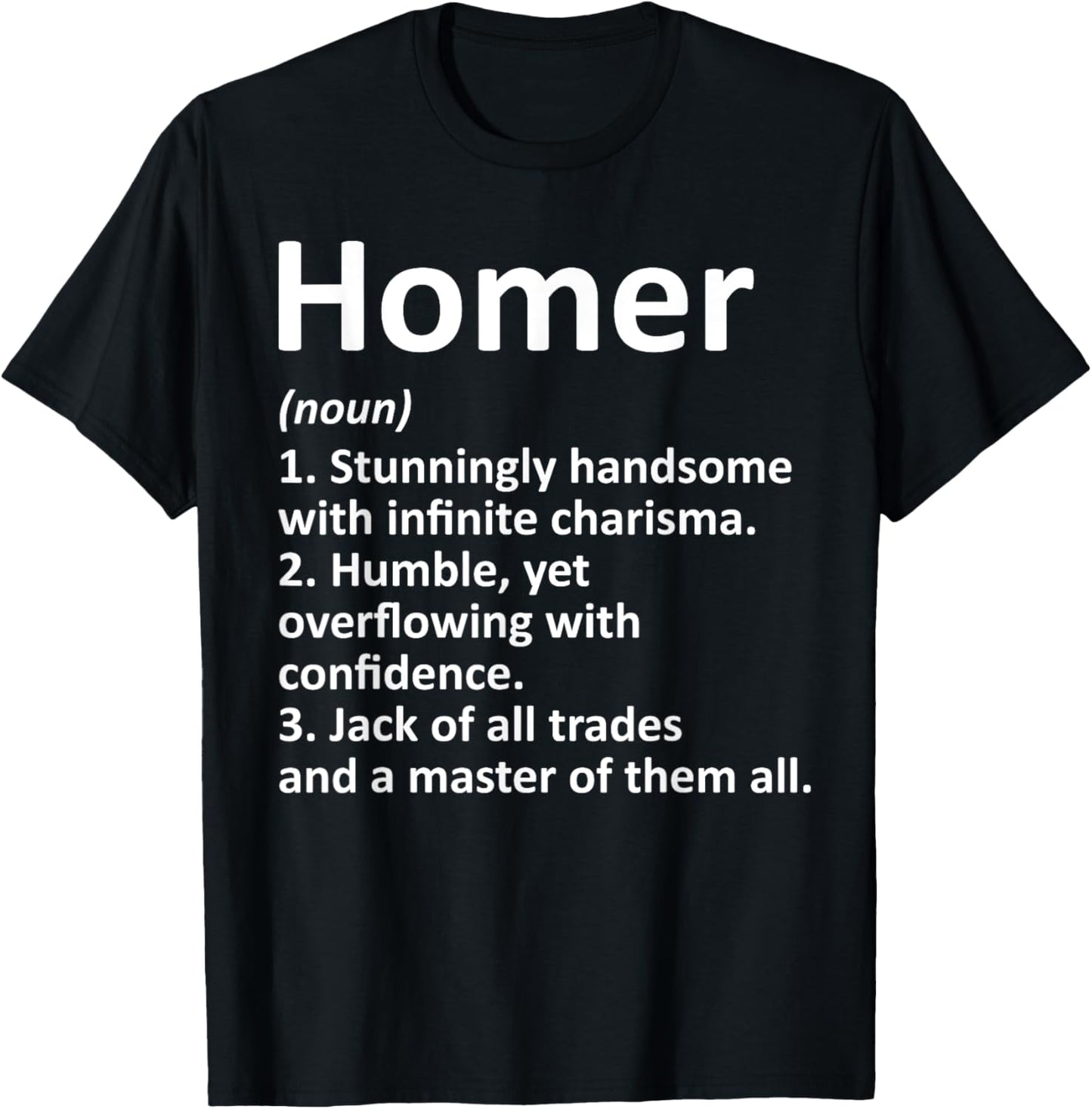 HOMER Definition Personalized Name Funny Birthday Idea T-Shirt - T-Shirt | Black