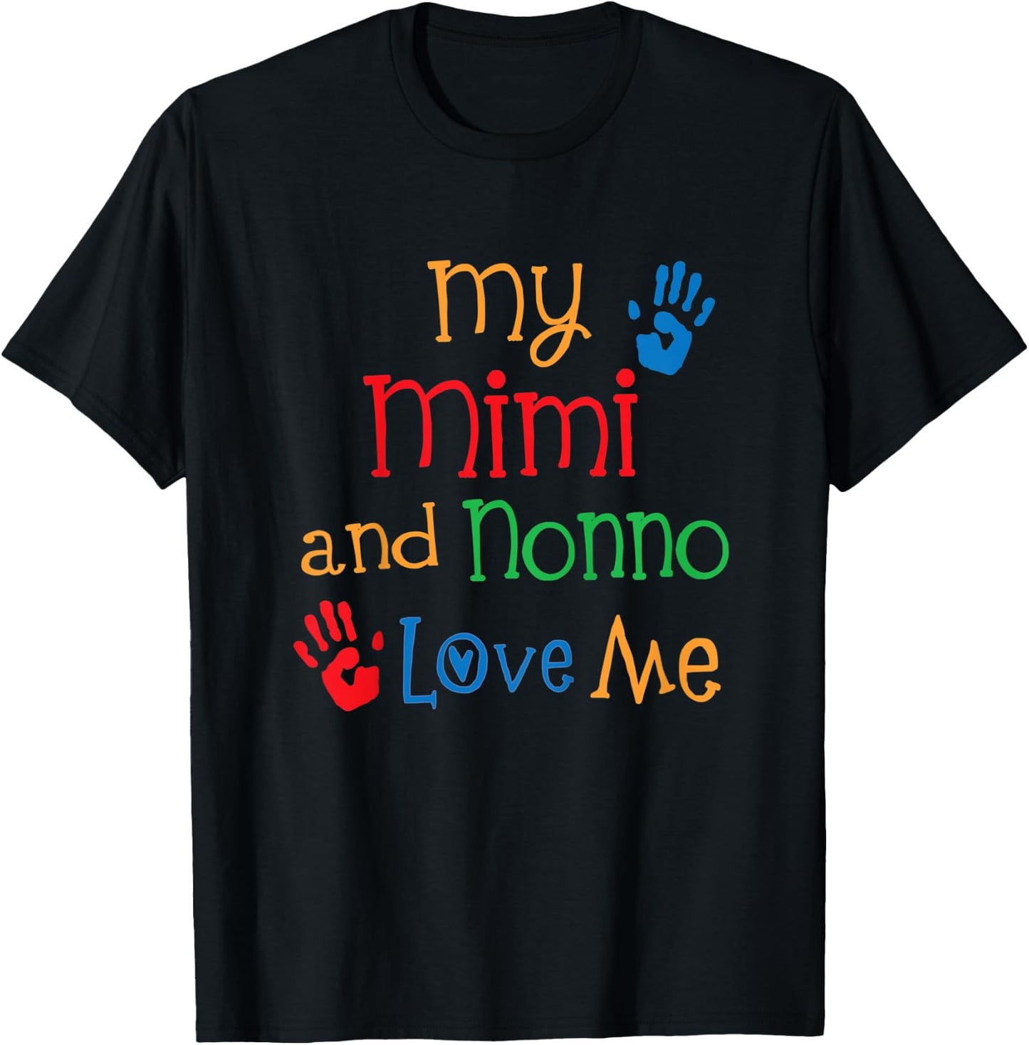Kids My Mimi and Nonno Love Me T-Shirt - T-Shirt | Black