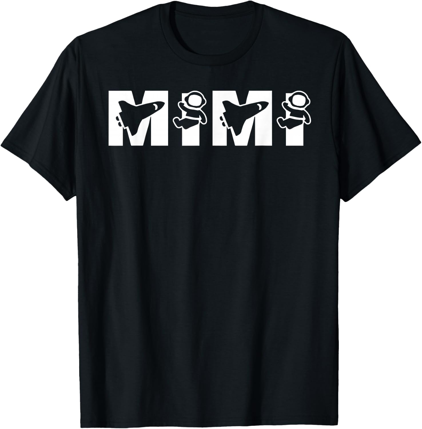 Funny Mimi Space Astronaut Birthday Party T-Shirt - T-Shirt | Black