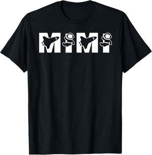 Funny Mimi Space Astronaut Birthday Party T-Shirt - T-Shirt | Black